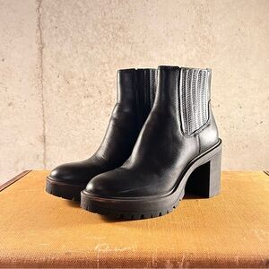 Dolce Vita Black Chunky Heel Ankle Boots
